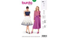 Střih Burda 6341 - Kolová sukně, kruhová sukně, široká sukně, dlouhá sukně