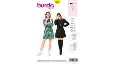 Střih Burda 6264 - žerzejové šaty, mikinové šaty, mini šaty