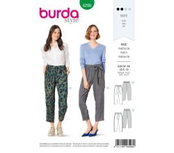 Střih Burda 6298 - Kalhoty s pružným pasem