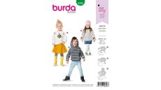 Střih Burda 9308 - Dětská mikina, mikina s kapucí, svetr