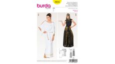 Střih Burda 2353 - Římanka, Egypťanka, antické šaty