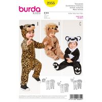 Střih Burda 2355 - Gepard, lev, panda