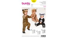 Střih Burda 2355 - Gepard, lev, panda