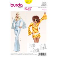 Střih Burda 2373 - Sedmdesátky, disco, zvonáče