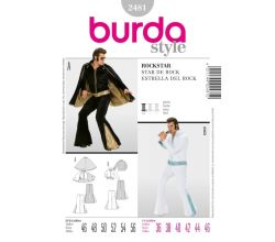 Střih Burda 2481 - Elvis, rocknroll, rockstar