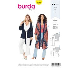 Střih Burda 6244 - Kimono, kardigan