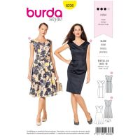 Střih Burda 6236 - Šaty Etui, pouzdrové šaty