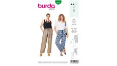 Střih Burda 6218 - Letní kalhoty, lněné kalhoty pro plnoštíhlé