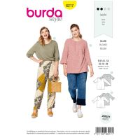 Střih Burda 6217 - Halenka pro plnoštíhlé