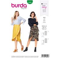 Střih Burda 6200 - Jednoduchá zavinovací sukně