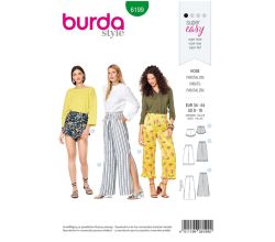 Střih Burda 6199 - Jednoduché šortky, letní kalhoty
