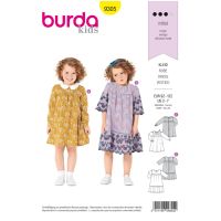 Střih Burda 9305 - Dětské nabírané áčkové šaty