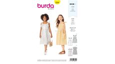 Střih Burda 9304 - Dětské propínací šaty na ramínka