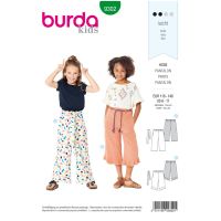 Střih Burda 9302 - Dětské letní kalhoty