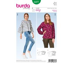Střih Burda 6477 - Volná halenka