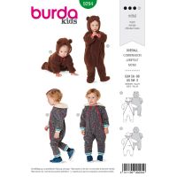 Střih Burda 9294 - Dětské dupačky, overal