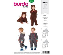 Střih Burda 9294 - Dětské dupačky, overal