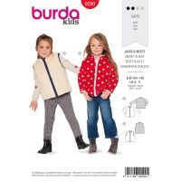 Střih Burda 9290 - Dětská bunda na zip, vesta