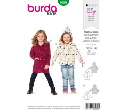 Střih Burda 9289 - Dětský kabát s kapucí