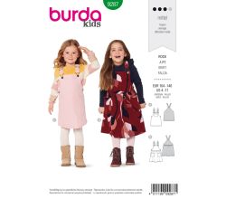 Střih Burda 9287 - Dětská laclová sukně