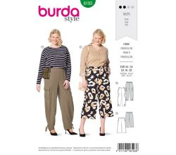 Střih Burda 6193 - Cargo kalhoty, culottes pro plnoštíhlé