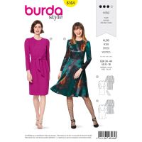 Střih Burda 6164 - Šaty s dlouhým rukávem
