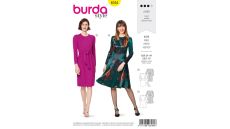 Střih Burda 6164 - Šaty s dlouhým rukávem