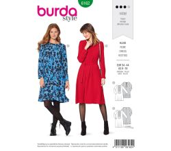 Střih Burda 6162 - Šaty s plisováním