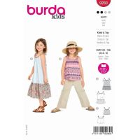Střih Burda 9280 - Dětské tílko, tílkové šaty