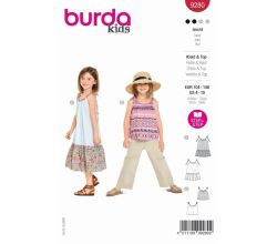 Střih Burda 9280 - Dětské tílko, tílkové šaty