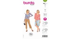 Střih Burda 6145 - Zavinovací tričko s dlouhým rukávem