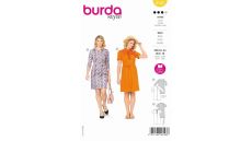 Střih Burda 6143 - Áčkové šaty s výstřihem na zip