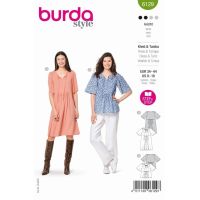 Střih Burda 6129 - Volné tunikové šaty, tunika