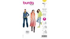Střih Burda 6114 - Vesta, fleecová mikina, bunda s kapucí