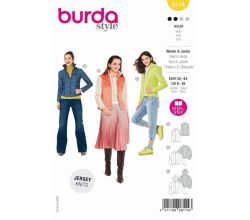 Střih Burda 6114 - Vesta, fleecová mikina, bunda s kapucí