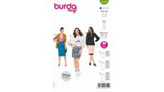 Střih Burda 6112 - Pouzdrová sukně s pružným pasem