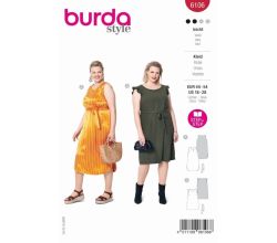 Střih Burda 6106 - Šaty bez rukávů pro plnoštíhlé