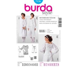 Střih Burda 7156 - Dobové spodní prádlo