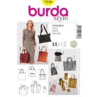 Střih Burda 7158 - Kabelka, taška, shopper