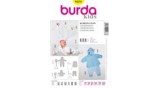 Střih Burda 9478 - Dětská kombinéza, bunda s kapucí, kalhoty, zateplovací návlek