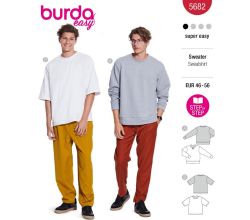 Střih Burda 5682 - Pánská mikina, pánské splývavé tričko