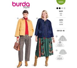 Střih Burda 5695 - Bunda, sako na zip