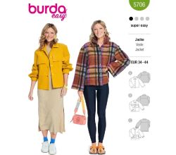 Střih Burda 5706 - Bunda, svrchní košile, manšestrová košile