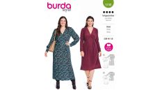 Střih Burda 5748 - Midi šaty s vsadkou