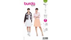 Střih Burda 5781 - Sukně se sklady, klasická tenisová sukně, sukně s knoflíky