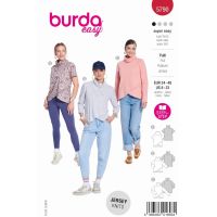 Střih Burda 5790 - Zavinovací rolák, mikina s rolákem