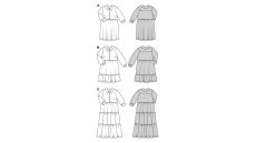 Střih Burda 5802 - Košilové šaty, nabírané šaty