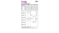 Střih Burda 5805 - Tričkové šaty s kulatým výstřihem, žerzejové šaty