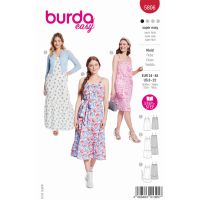 Střih Burda 5806 - Šaty na ramínka babydoll