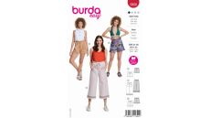 Střih Burda 5808 - Kalhoty se stahováním v pase, šortky, kraťásky, culottes